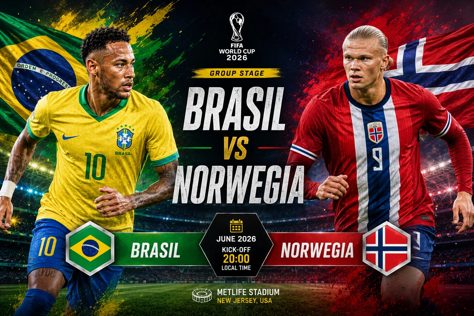 Brasil vs Norwegia